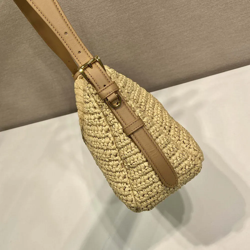 Prada Women Aimée Large Crochet and Leather Bag - image 7