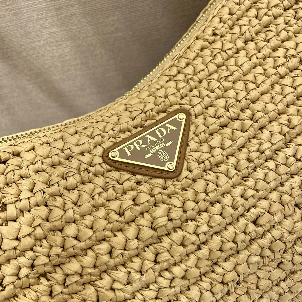 Prada Women Aimée Large Crochet and Leather Bag - image 5