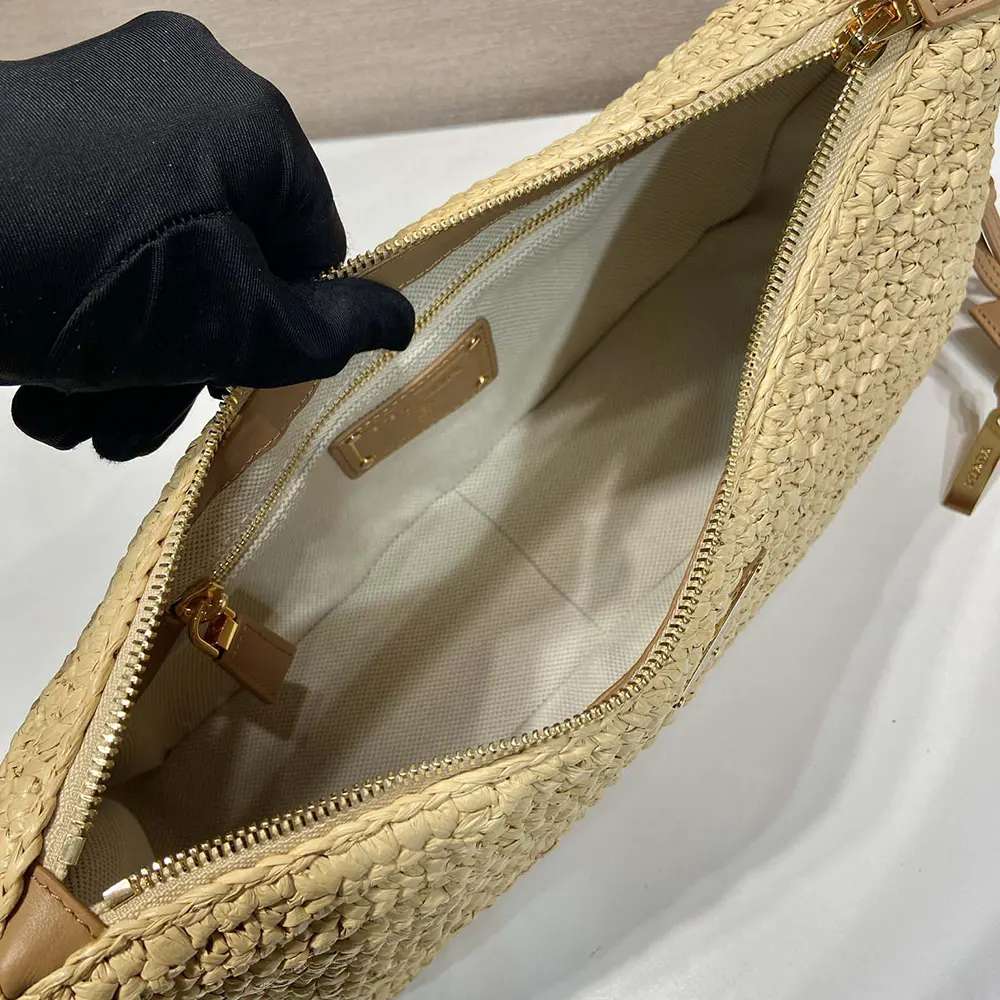 Prada Women Aimée Large Crochet and Leather Bag - image 4