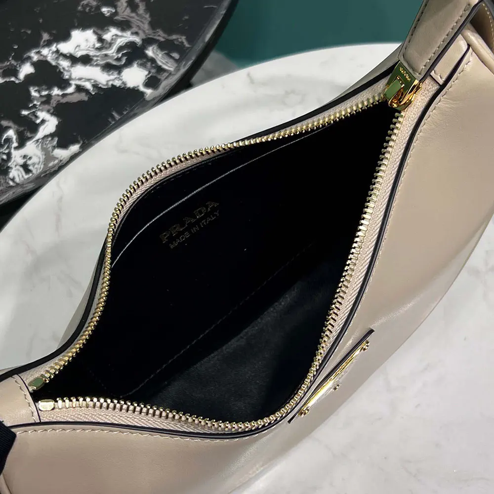 Prada Women Arqué Mini Leather Shoulder Bag-Sand Beige - image 9