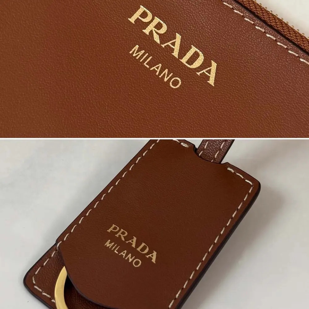 Prada Women Large Crochet Tote Bag with Leather Details-Natural - image 9