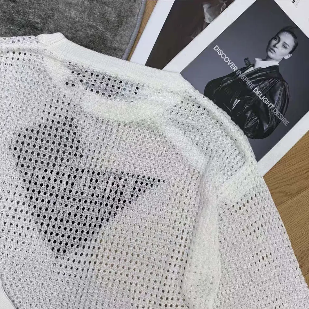 Prada Women Milano Open-knit Top-White - image 8