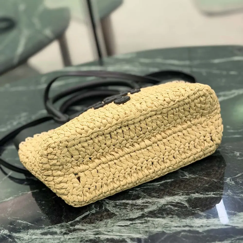 Prada Women Mini Crochet and Leather Tote Bag - image 6