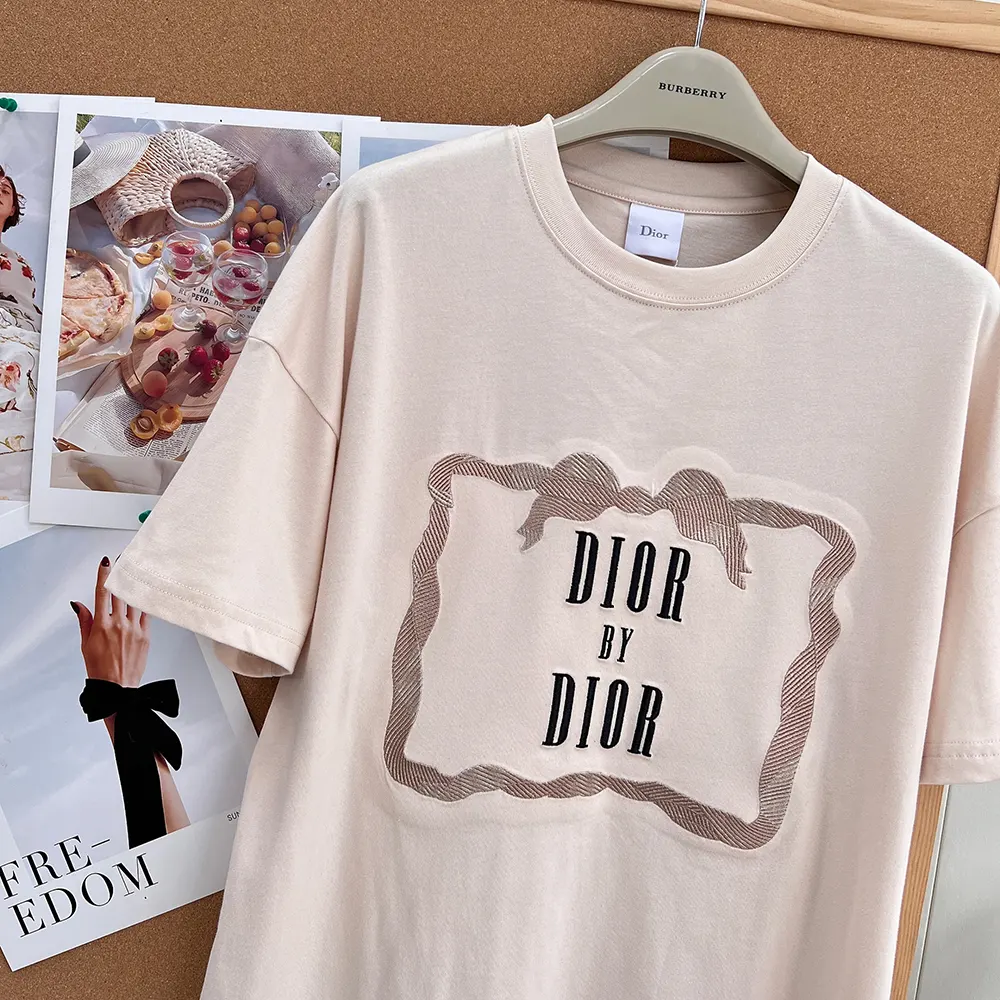 Dior Women Oversized Embroidered Book Cover T-Shirt Pink Cotton Jersey - image 11