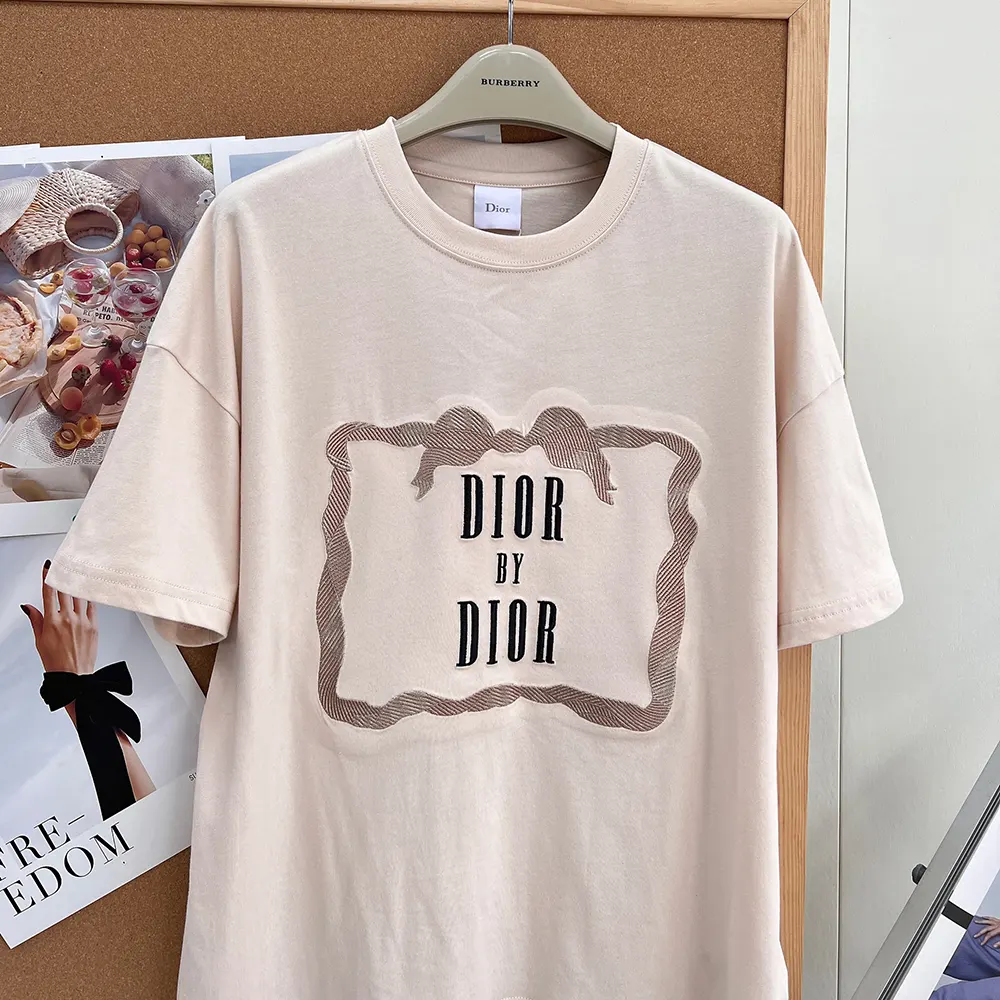 Dior Women Oversized Embroidered Book Cover T-Shirt Pink Cotton Jersey - image 6