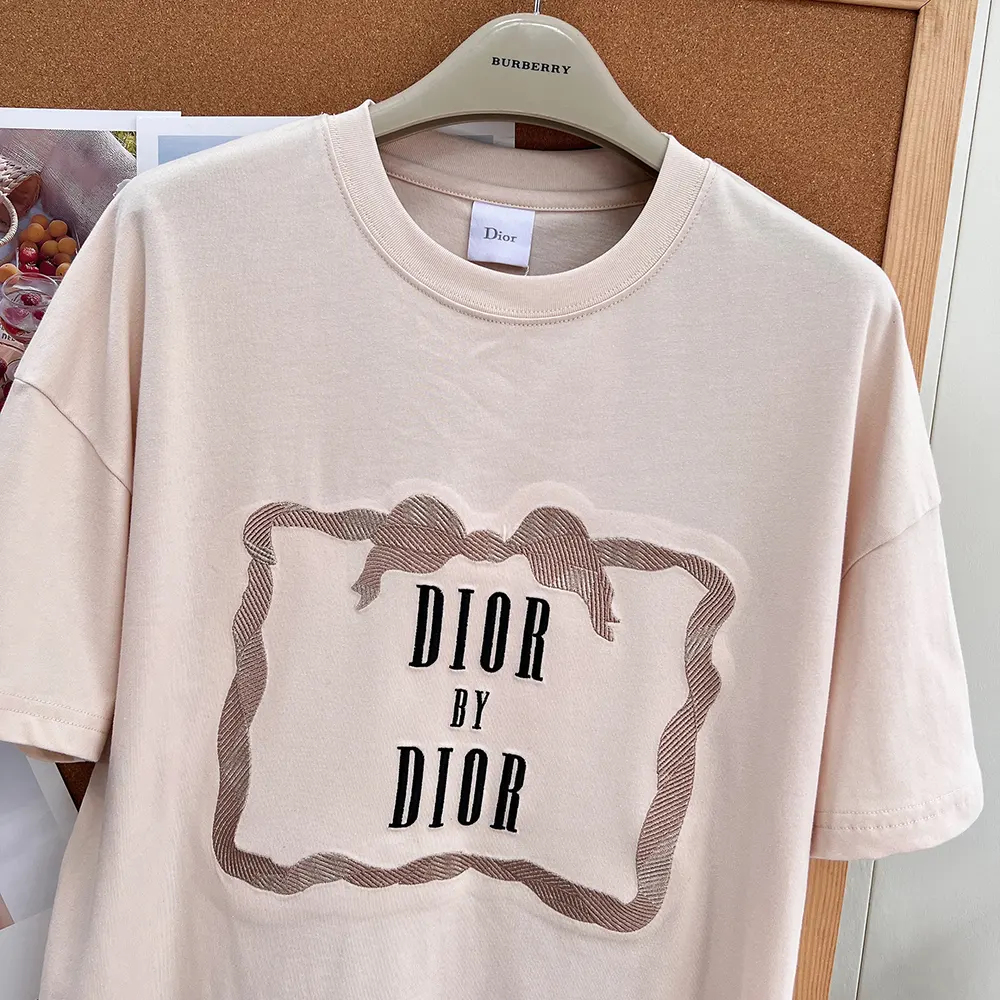 Dior Women Oversized Embroidered Book Cover T-Shirt Pink Cotton Jersey - image 9