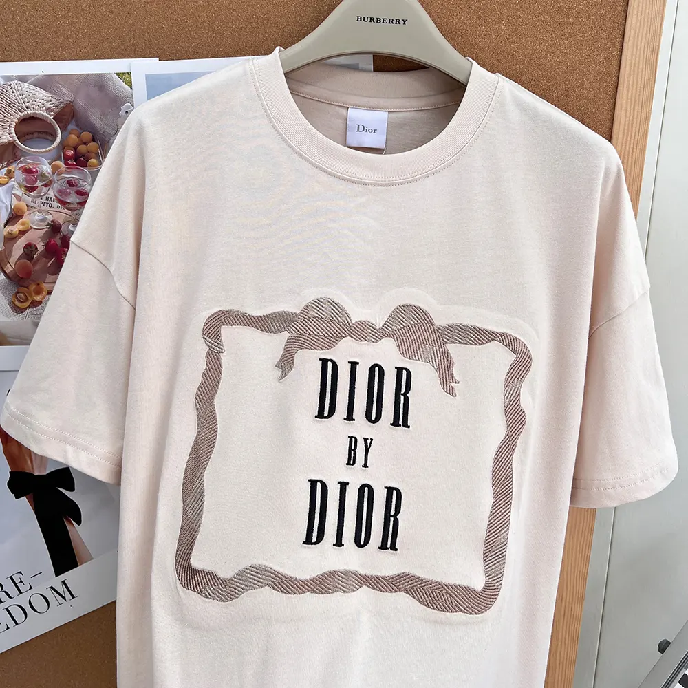 Dior Women Oversized Embroidered Book Cover T-Shirt Pink Cotton Jersey - image 8