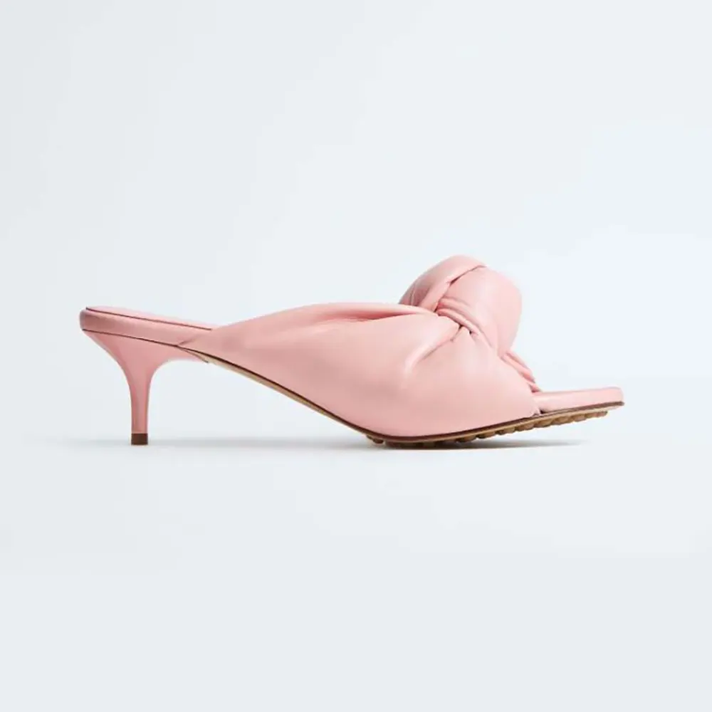Bottega Veneta Women Cherry Mule in Supple Nappa Leather-Blush