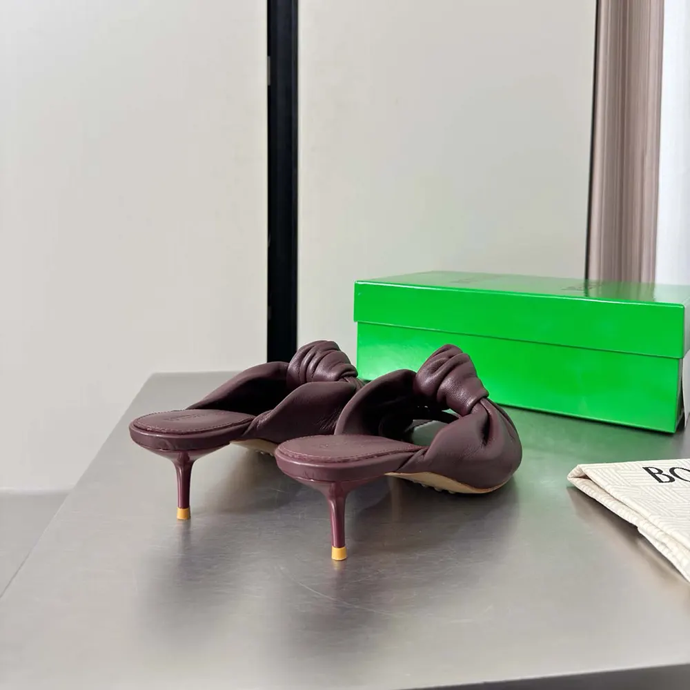 Bottega Veneta Women Cherry Mule in Supple Nappa Leather-Deep Mahogany - image 7