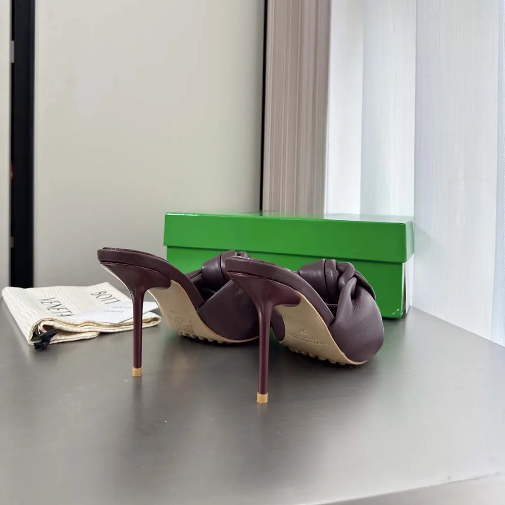 Bottega Veneta Women Cherry Mule in Supple Nappa Leather- Deep Mahogany - image 9