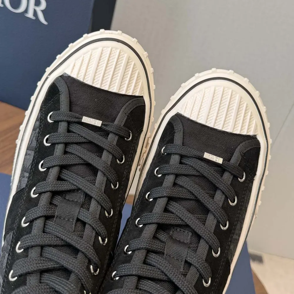Dior Unisex Hooper High-Top Sneaker Black Dior Oblique Jacquard and Black Suede Calfskin - image 7