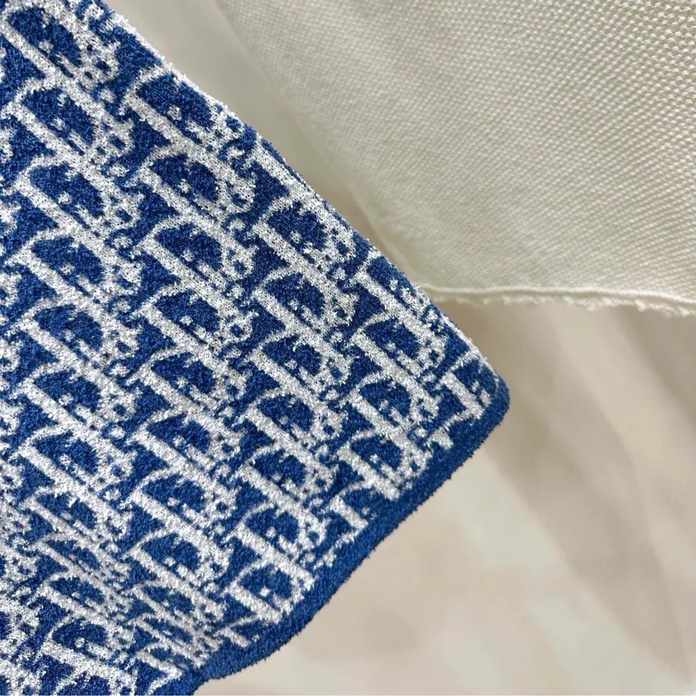 Dior Women Dioriviera Shorts Blue Spongy Dior Oblique Cotton-Blend Jacquard - image 10