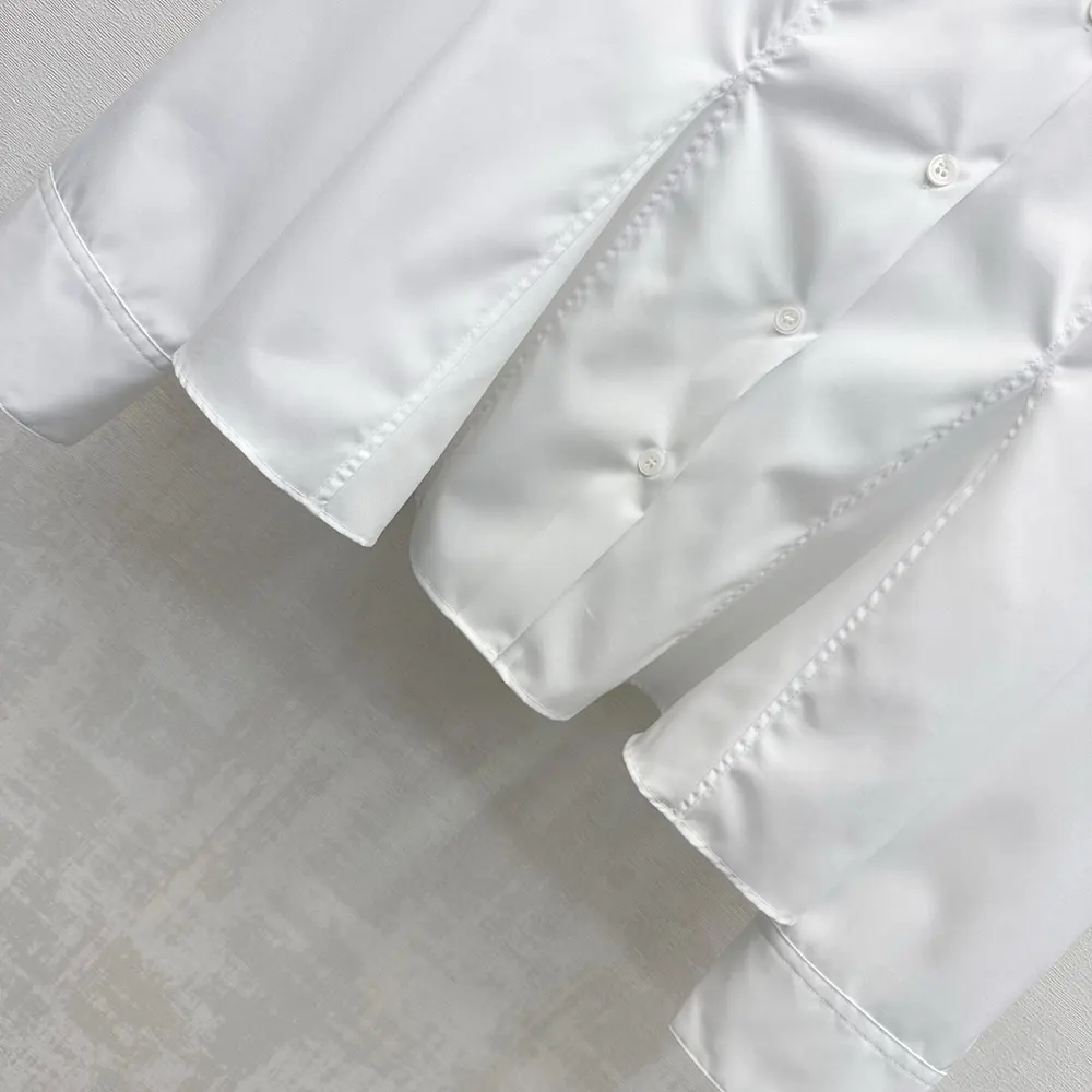 Dior Women Peplum Blouse White Cotton Poplin - image 8