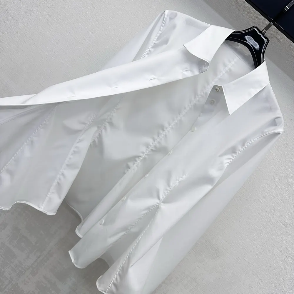 Dior Women Peplum Blouse White Cotton Poplin - image 5