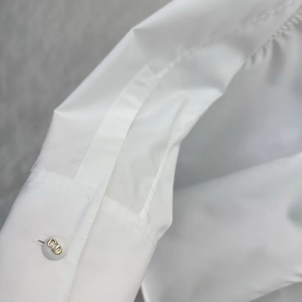 Dior Women Peplum Blouse White Cotton Poplin - image 9