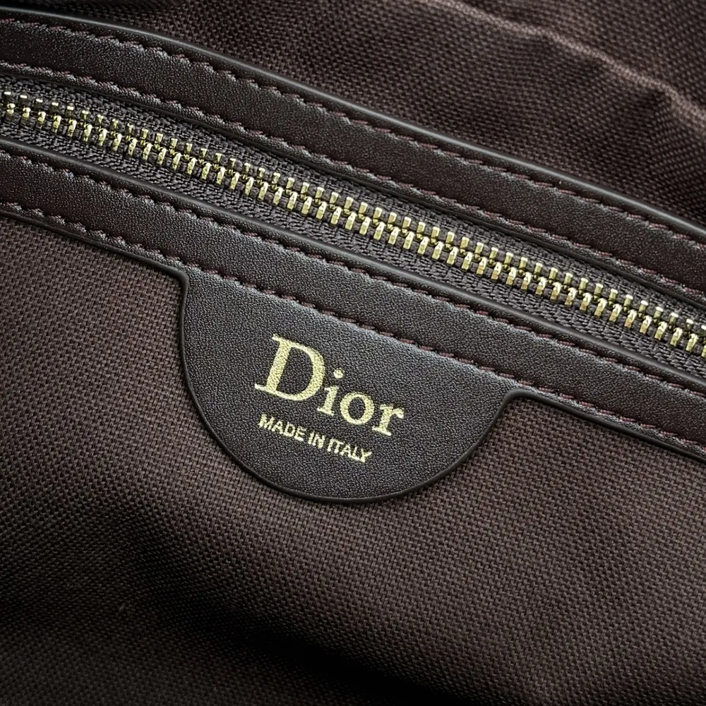 Dior Women Small Dior Granville Bag Chocolate Flat Macrocannage Suede Calfskin - image 10