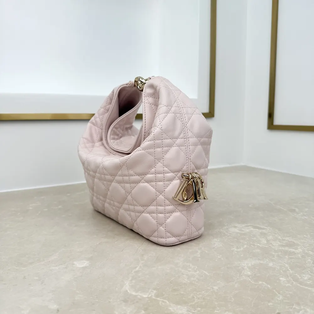 Dior Women Small Dior Toujours Hobo Bag Ballet Pink Cannage Lambskin - image 6