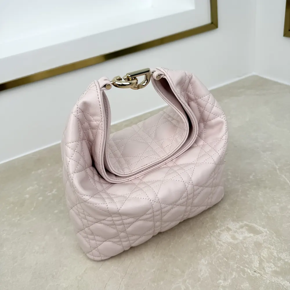 Dior Women Small Dior Toujours Hobo Bag Ballet Pink Cannage Lambskin - image 5