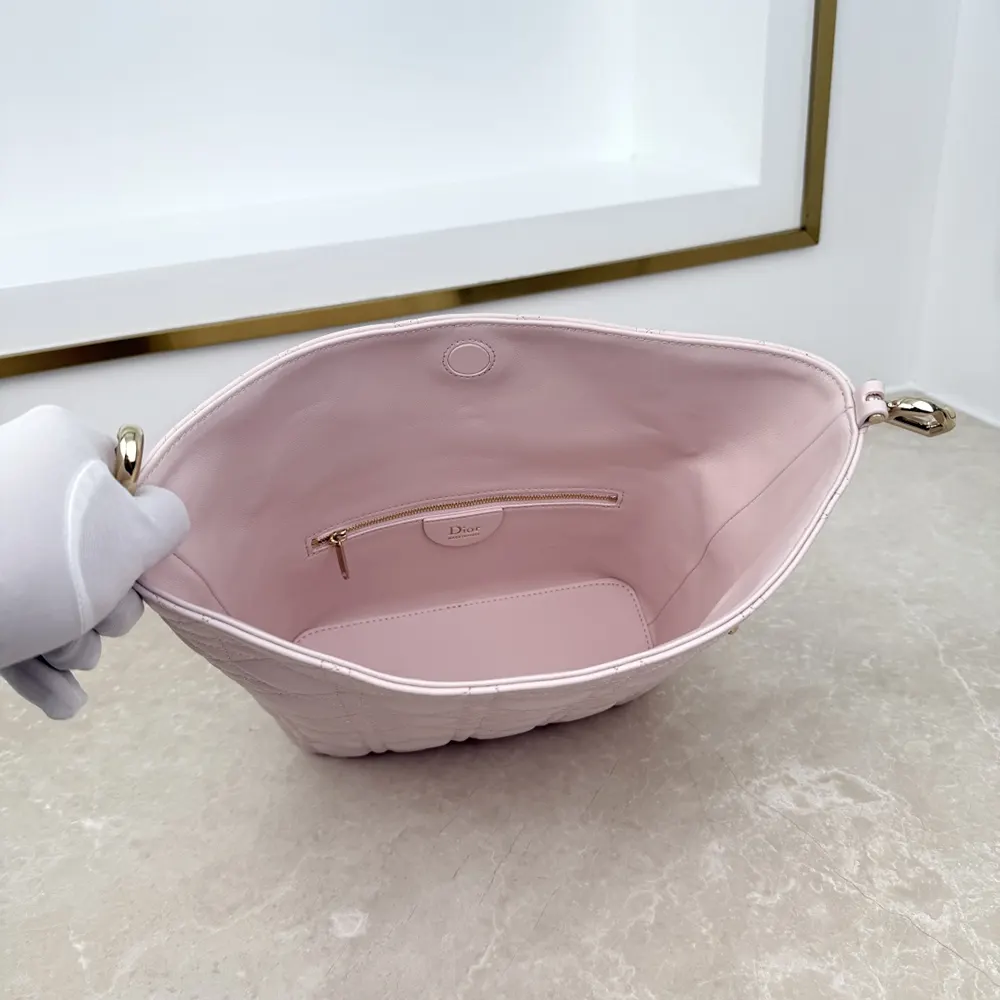 Dior Women Small Dior Toujours Hobo Bag Ballet Pink Cannage Lambskin - image 8