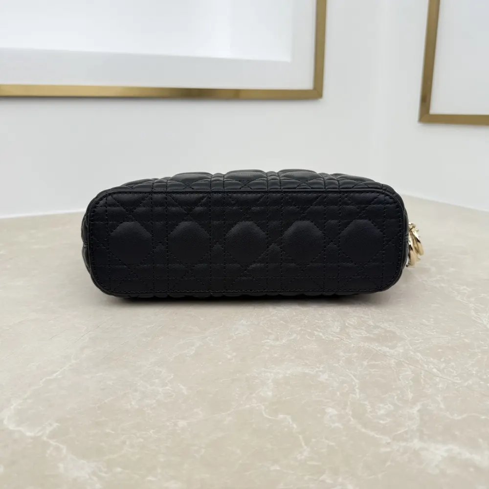 Dior Women Small Dior Toujours Hobo Bag Black Cannage Lambskin - image 7