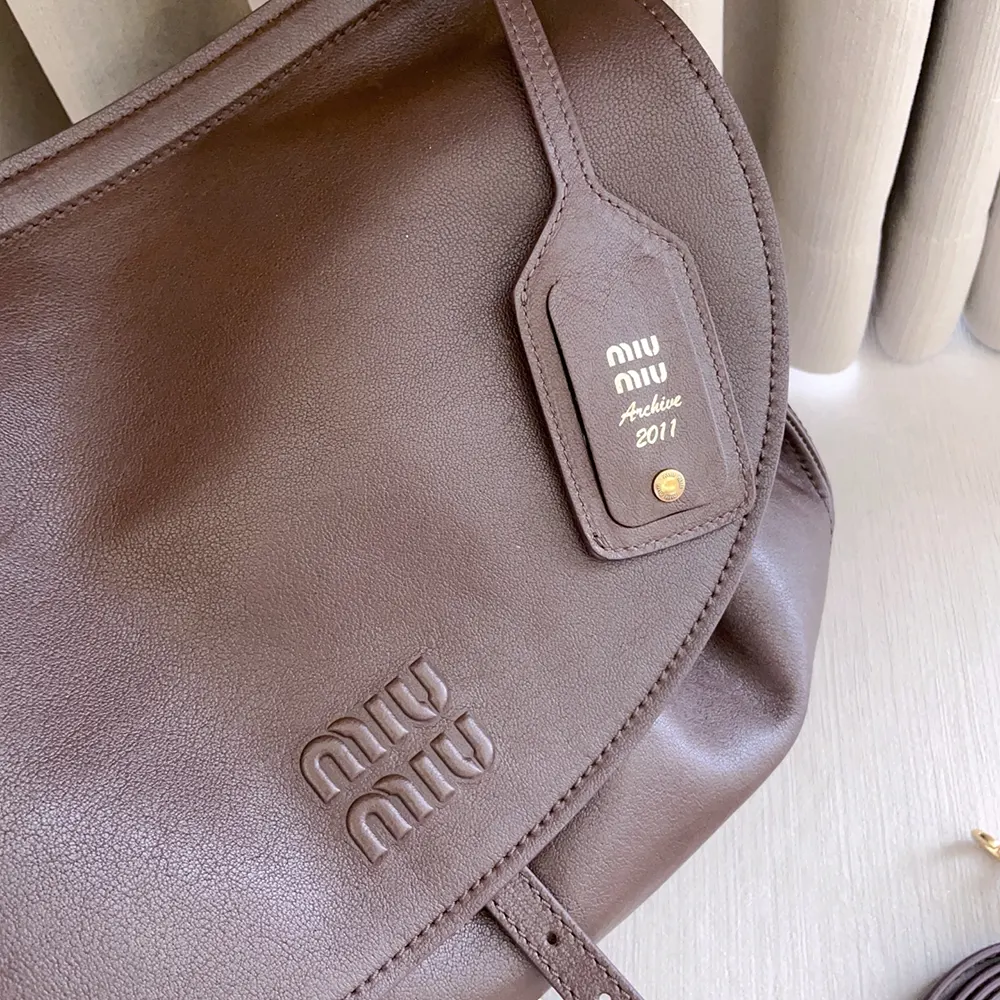 Miu Miu Women Rendez-Vous Leather Bag Briarwood - image 9