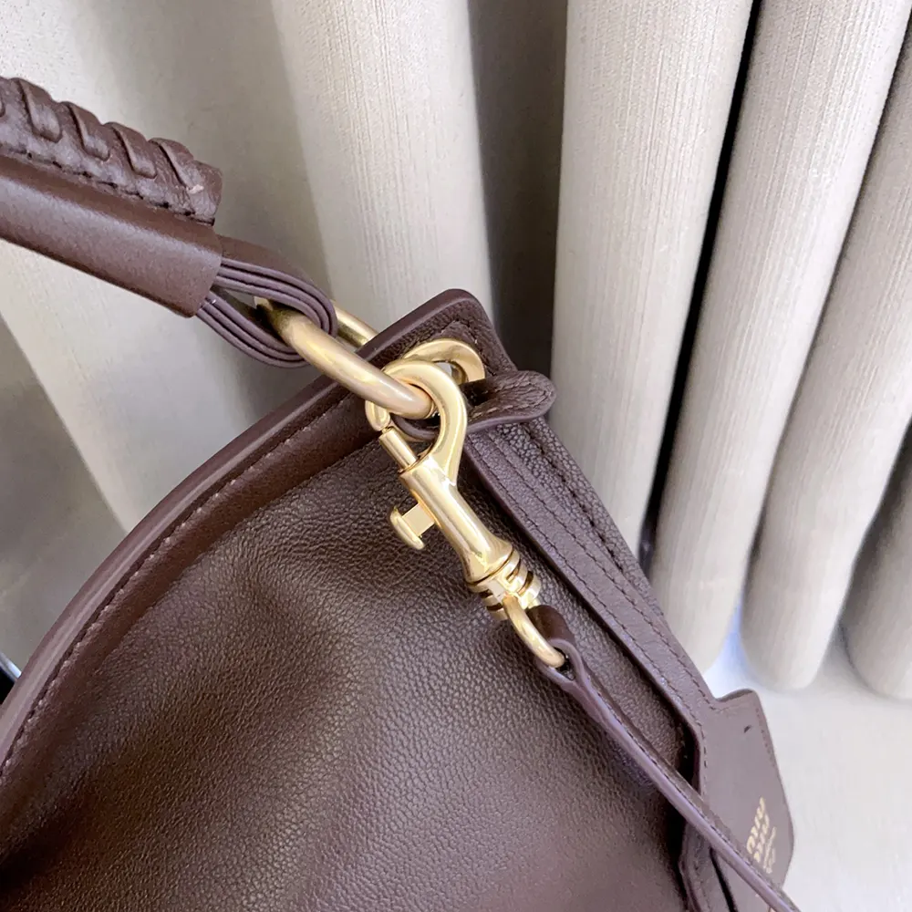 Miu Miu Women Rendez-Vous Leather Bag Briarwood - image 8