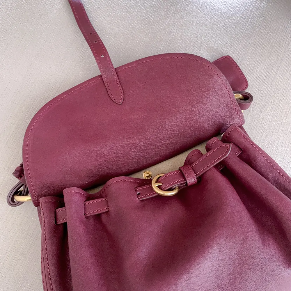 Miu Miu Women Rendez-Vous Nappa Leather Bag Amaranth Red - image 8