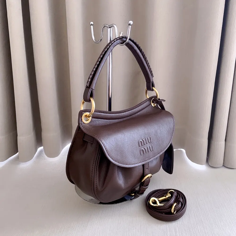 Miu Miu Women Rendez-Vous Nappa Leather Bag Briarwood - image 10