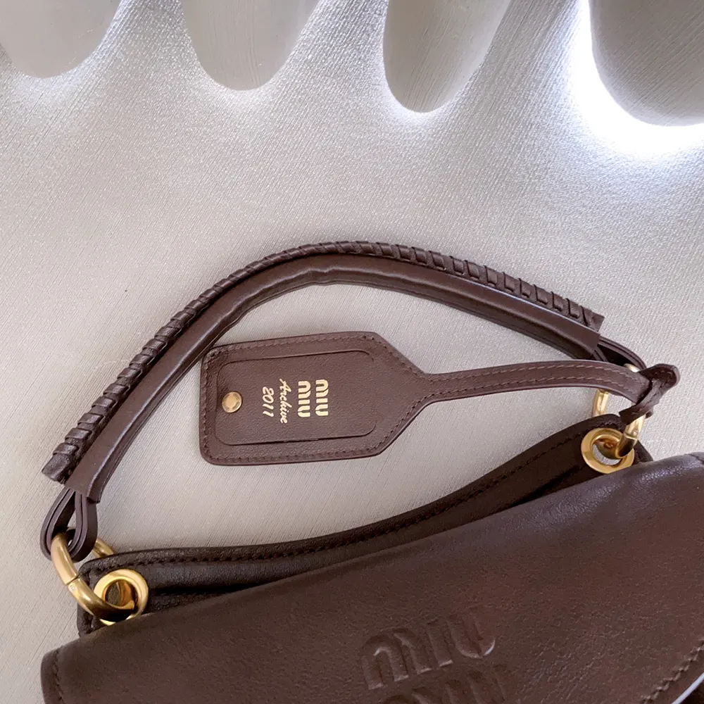 Miu Miu Women Rendez-Vous Nappa Leather Bag Briarwood - image 7