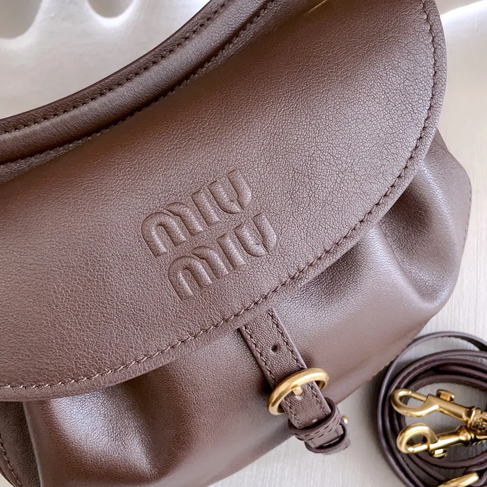 Miu Miu Women Rendez-Vous Nappa Leather Bag Briarwood - image 6