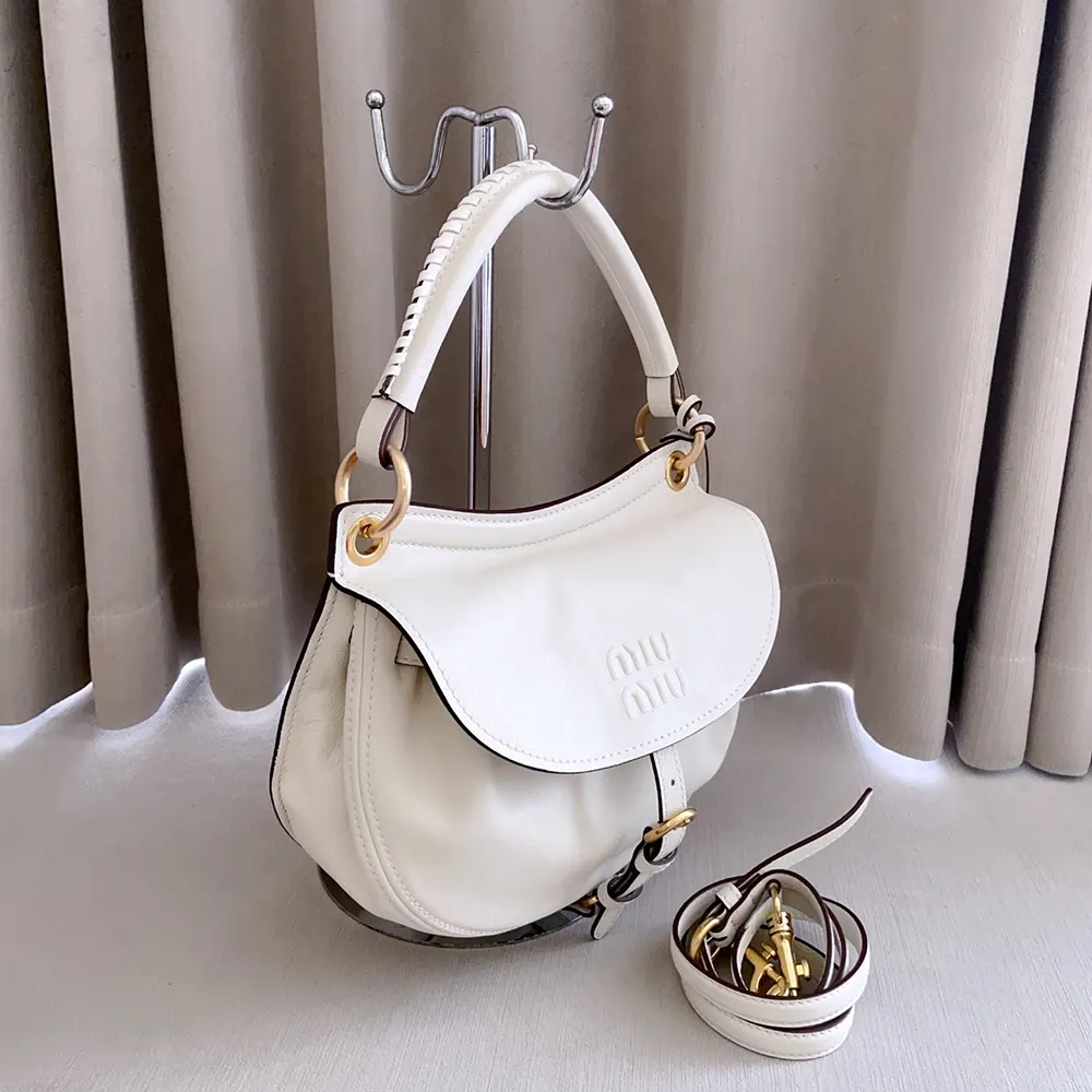 Miu Miu Women Rendez-Vous Nappa Leather Bag Chalk White - image 4