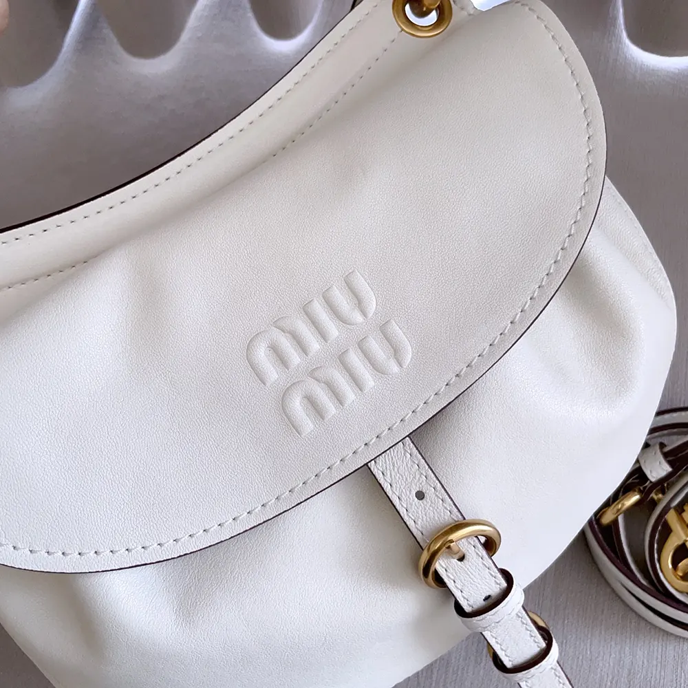 Miu Miu Women Rendez-Vous Nappa Leather Bag Chalk White - image 7