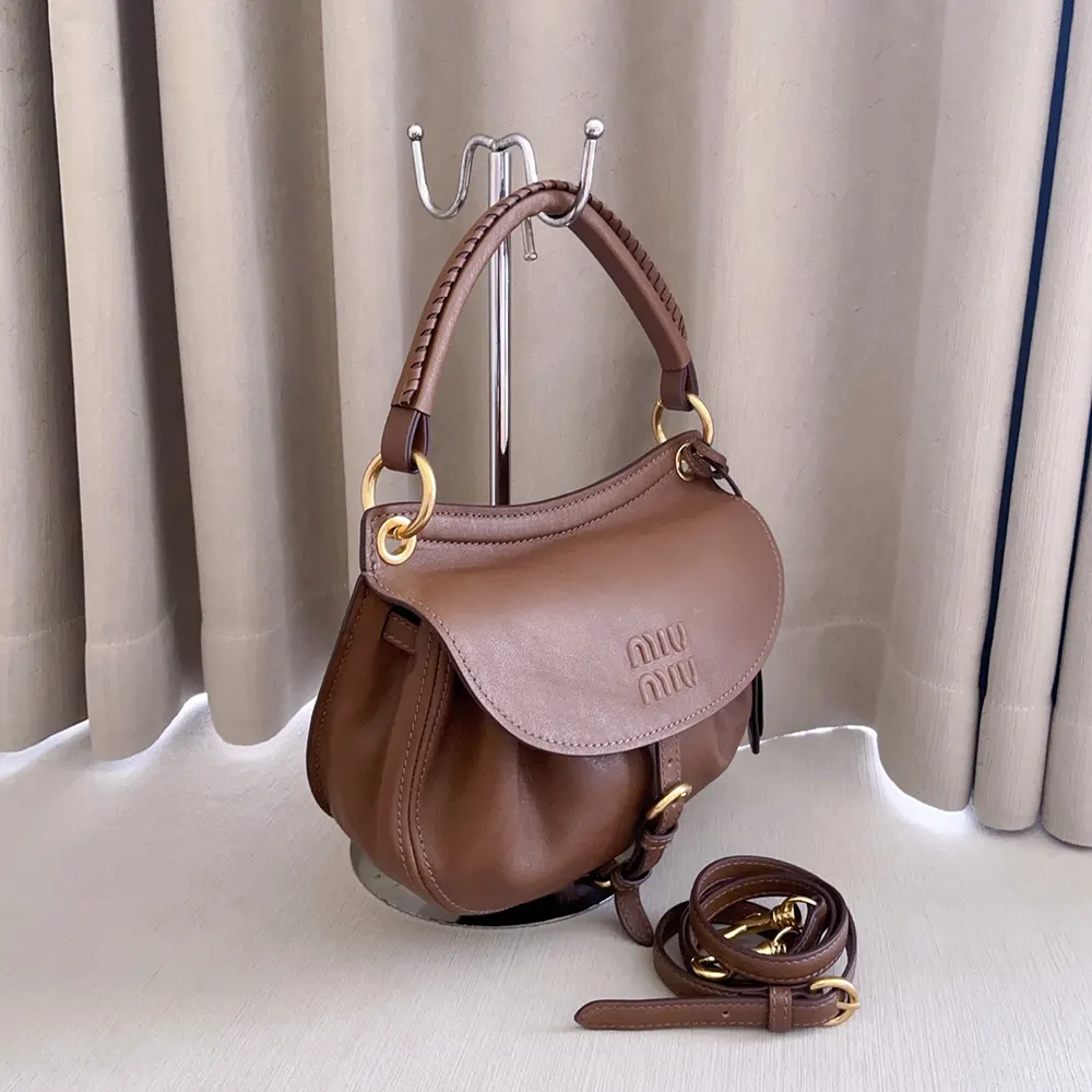 Miu Miu Women Rendez-Vous Nappa Leather Bag Oak - image 5