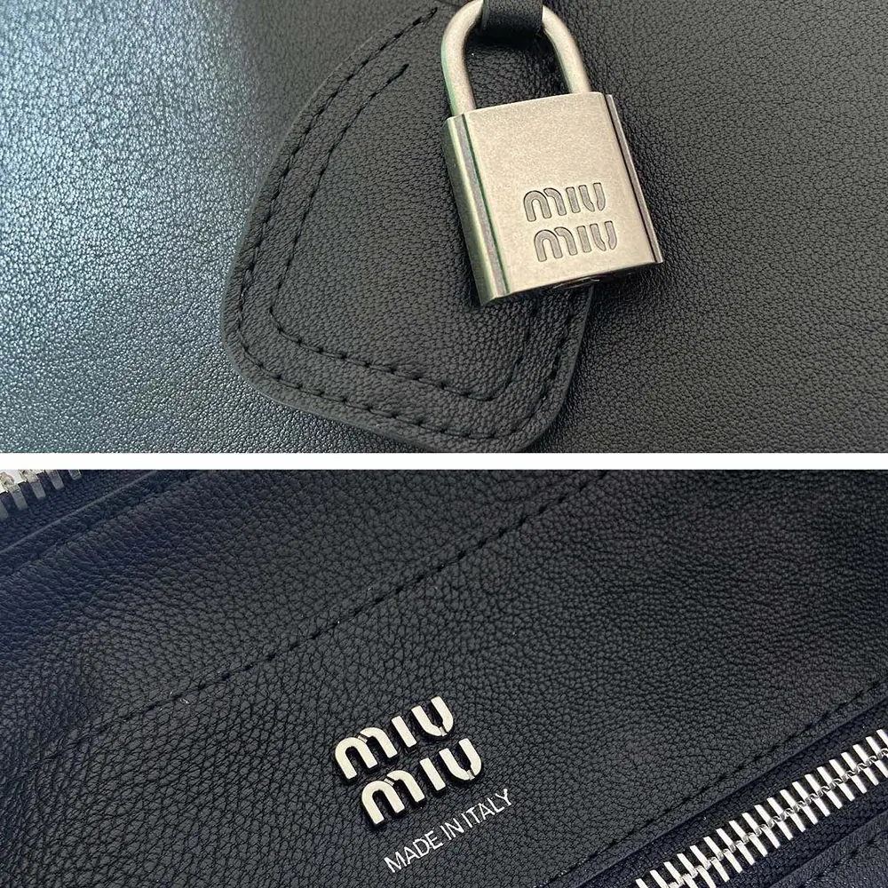 Miu Miu Women Vivant Leather Bag Black - image 10