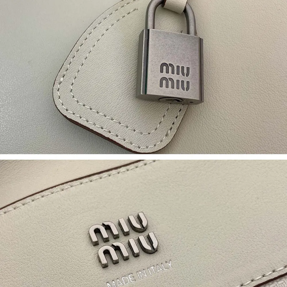 Miu Miu Women Vivant Leather Bag Chalk White - image 10
