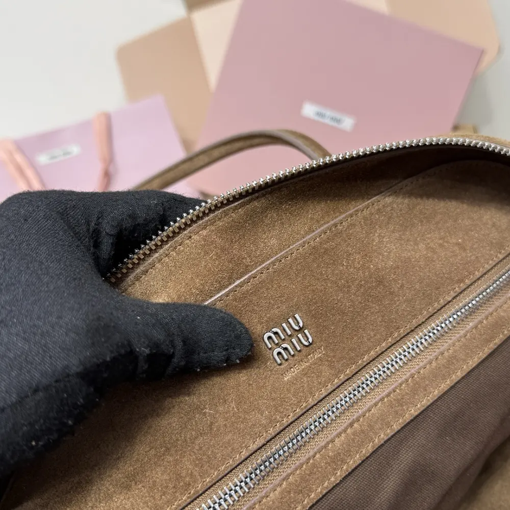Miu Miu Women Vivant Suede Bag-Cocoa Brown - image 11