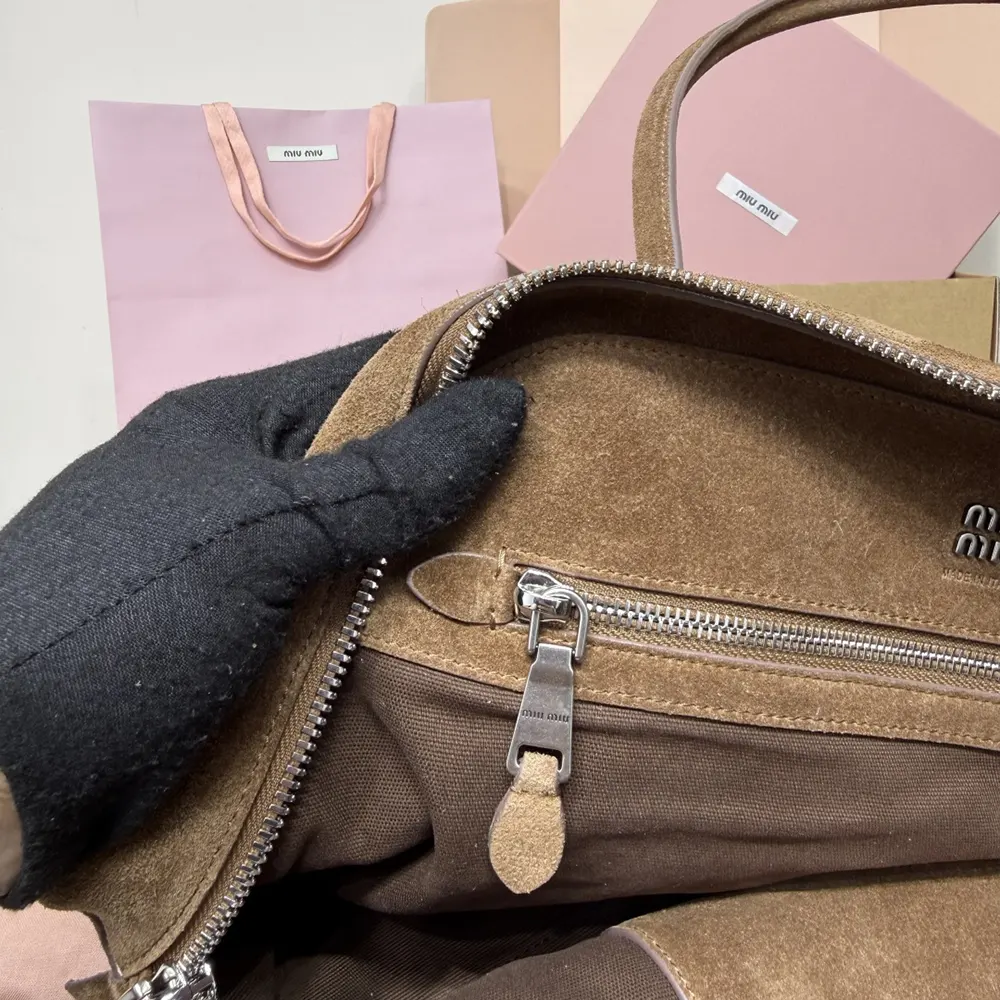 Miu Miu Women Vivant Suede Bag-Cocoa Brown - image 12