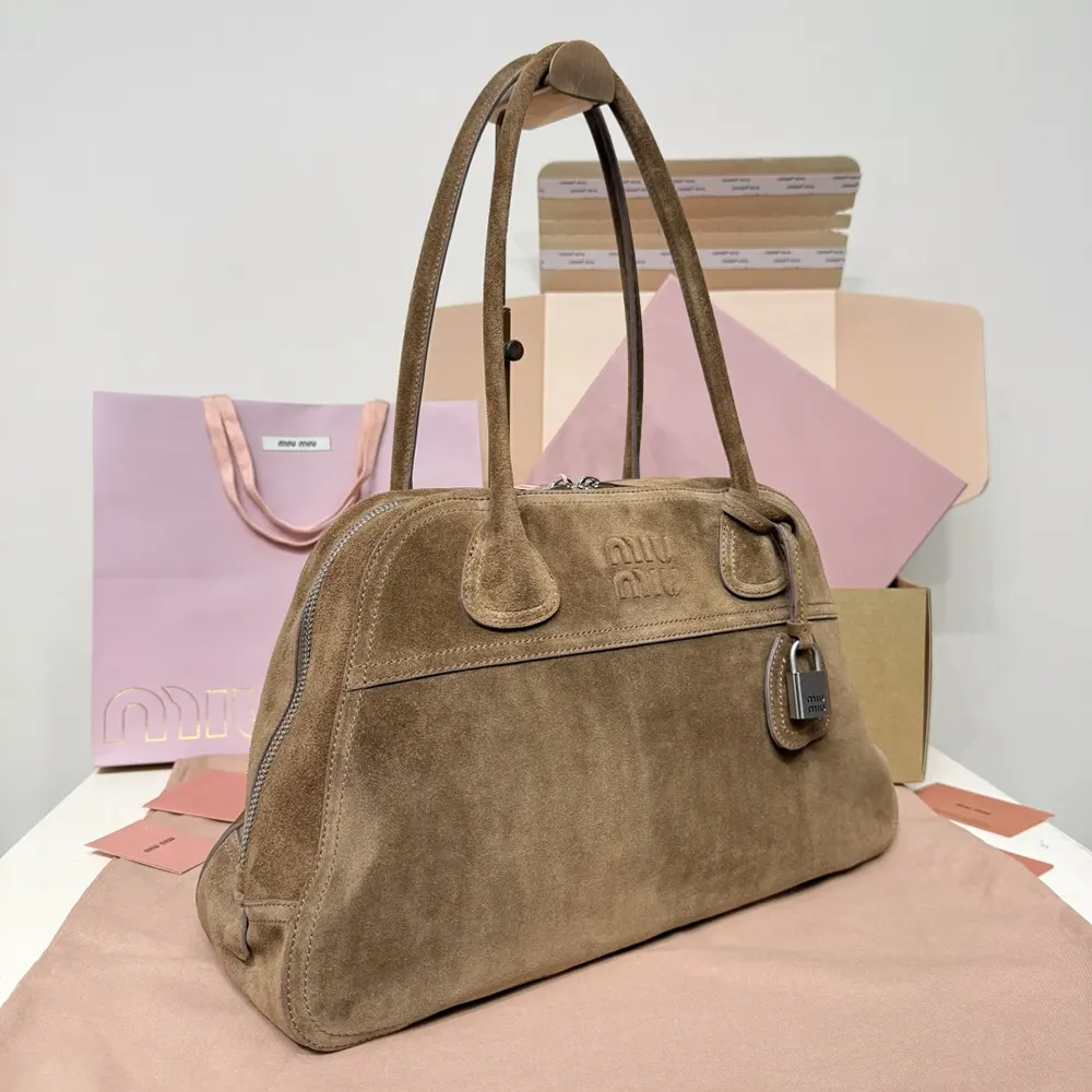Miu Miu Women Vivant Suede Bag-Cocoa Brown - image 4