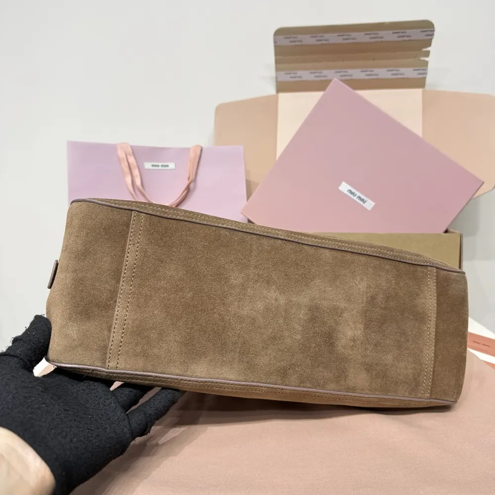 Miu Miu Women Vivant Suede Bag-Cocoa Brown - image 13