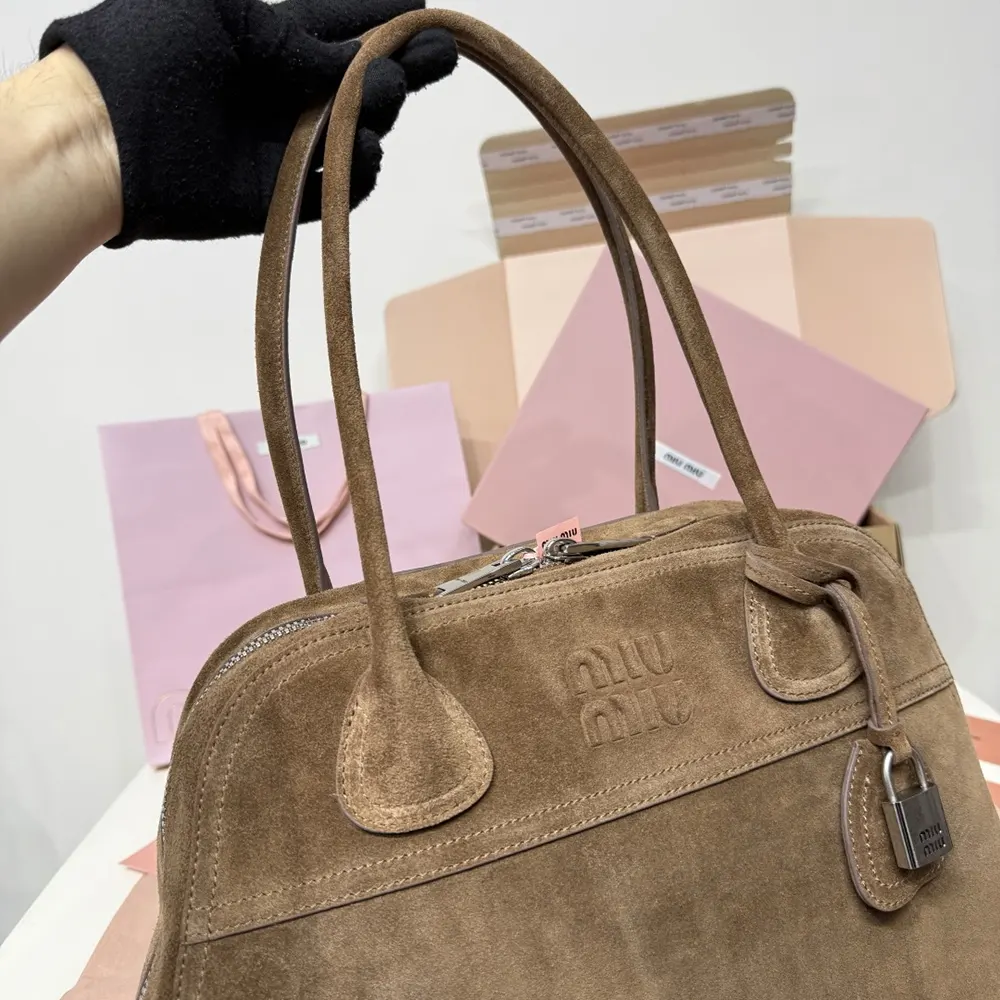 Miu Miu Women Vivant Suede Bag-Cocoa Brown - image 5
