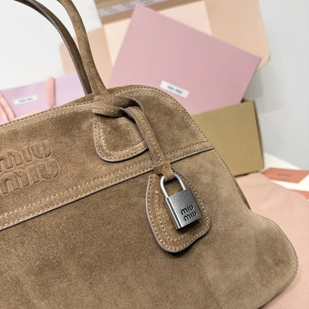 Miu Miu Women Vivant Suede Bag-Cocoa Brown - image 6