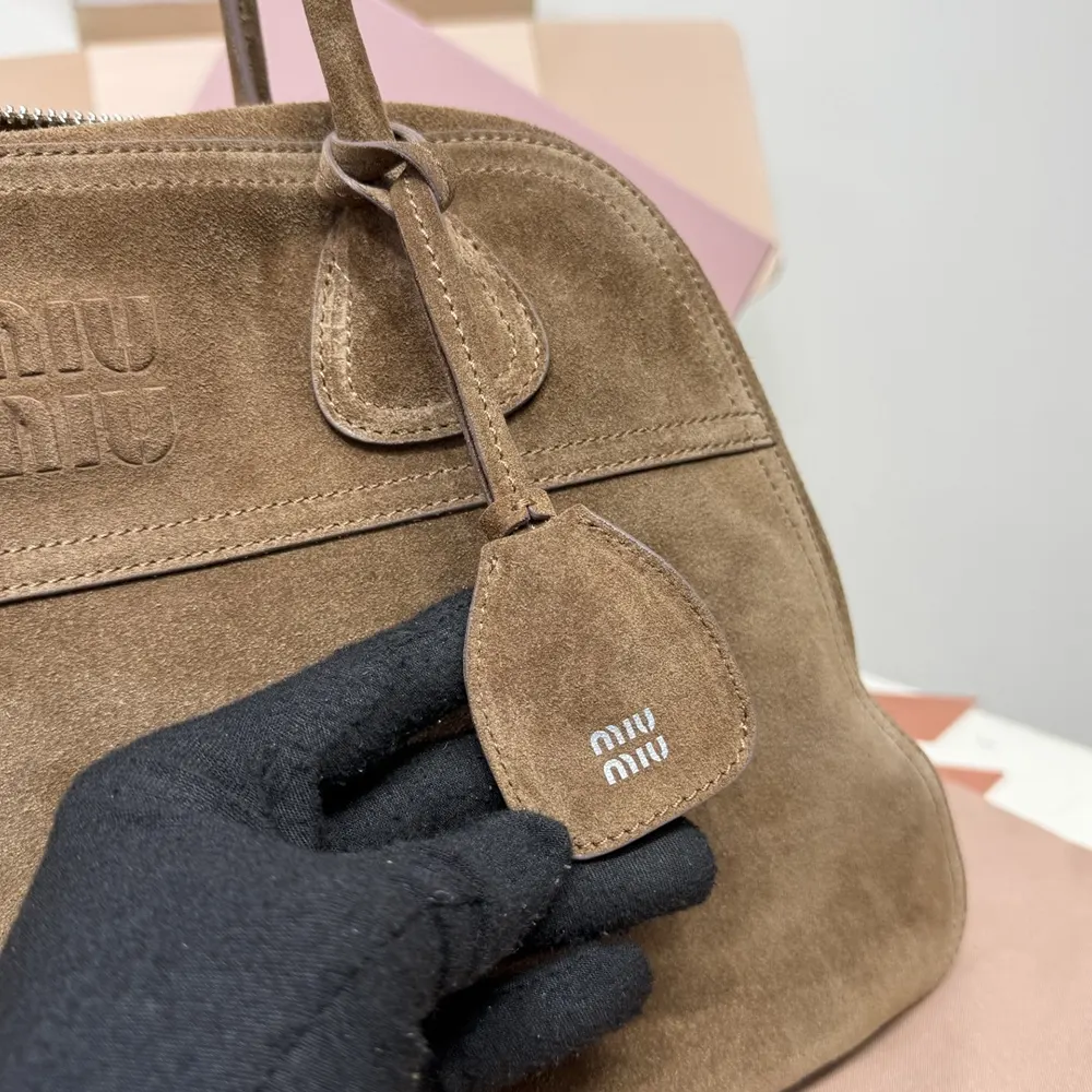 Miu Miu Women Vivant Suede Bag-Cocoa Brown - image 7