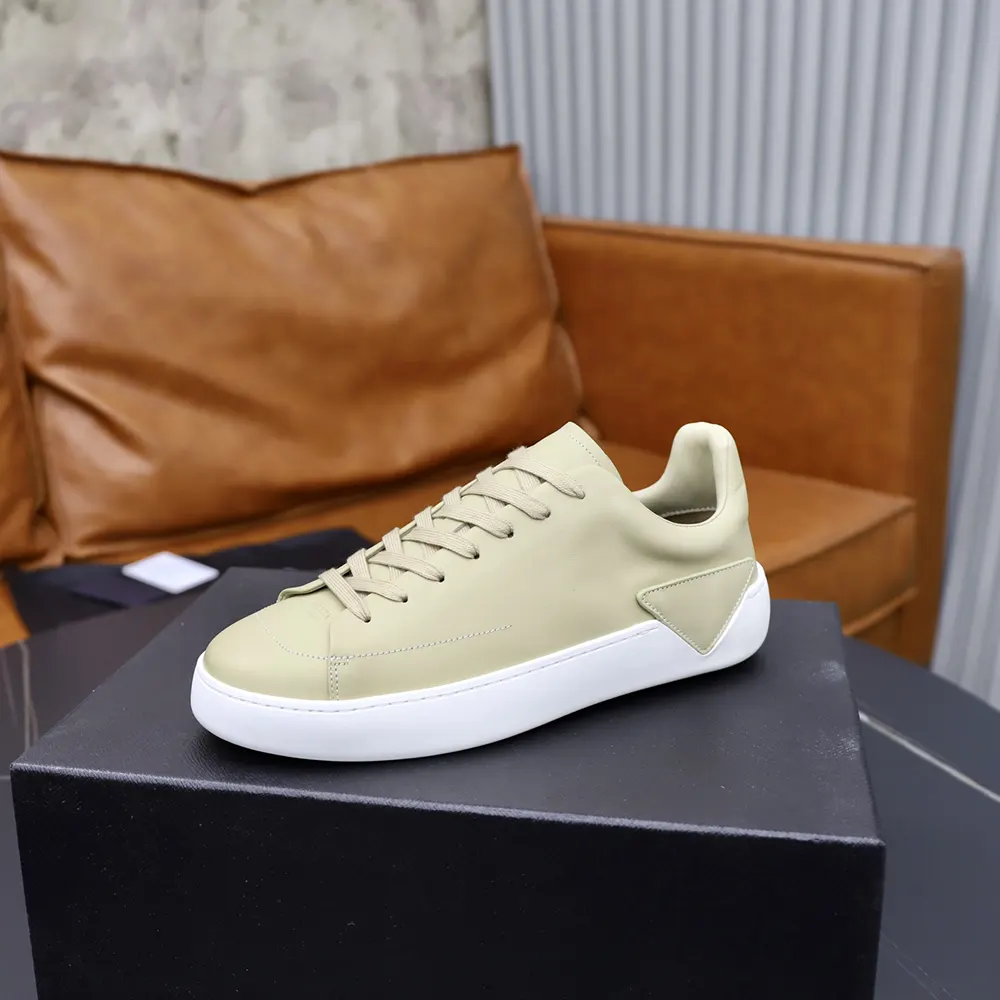 Prada Unisex Court Leather Sneakers-Desert Beige - image 7
