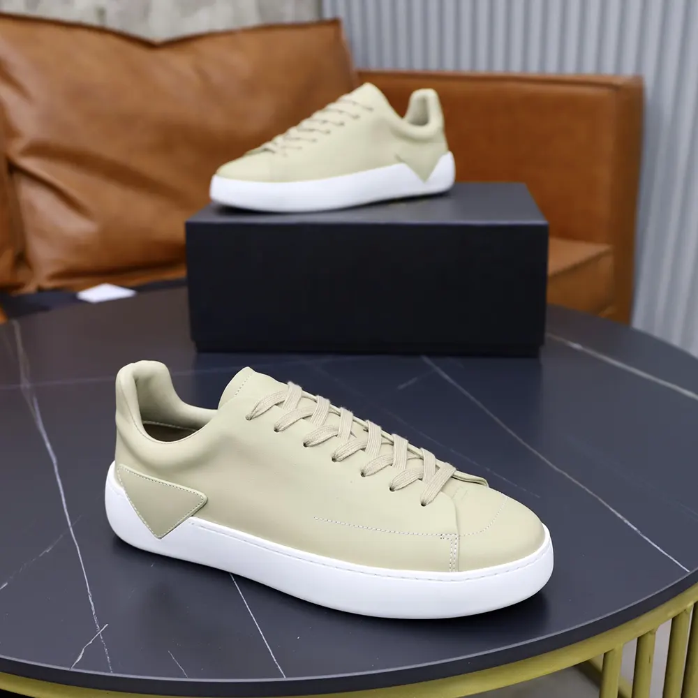Prada Unisex Court Leather Sneakers-Desert Beige - image 8