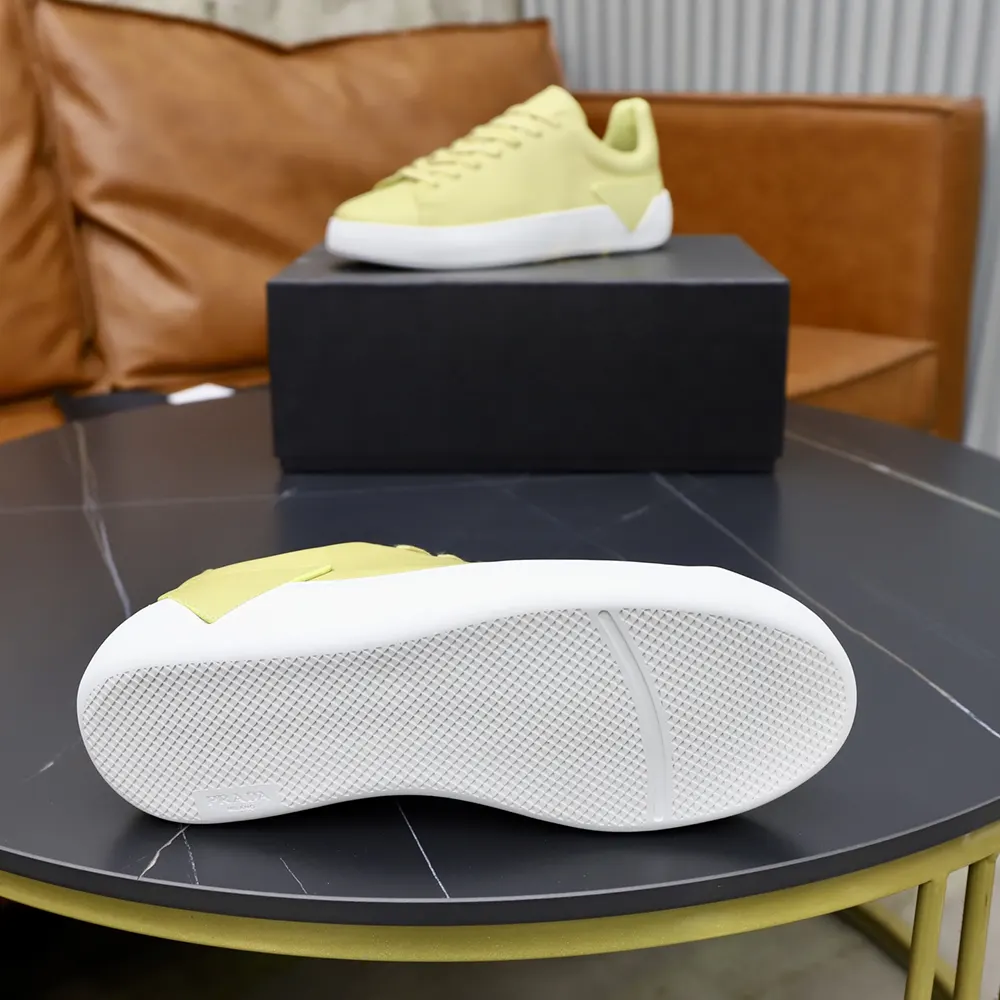 Prada Unisex Court Leather Sneakers-Pineapple - image 10