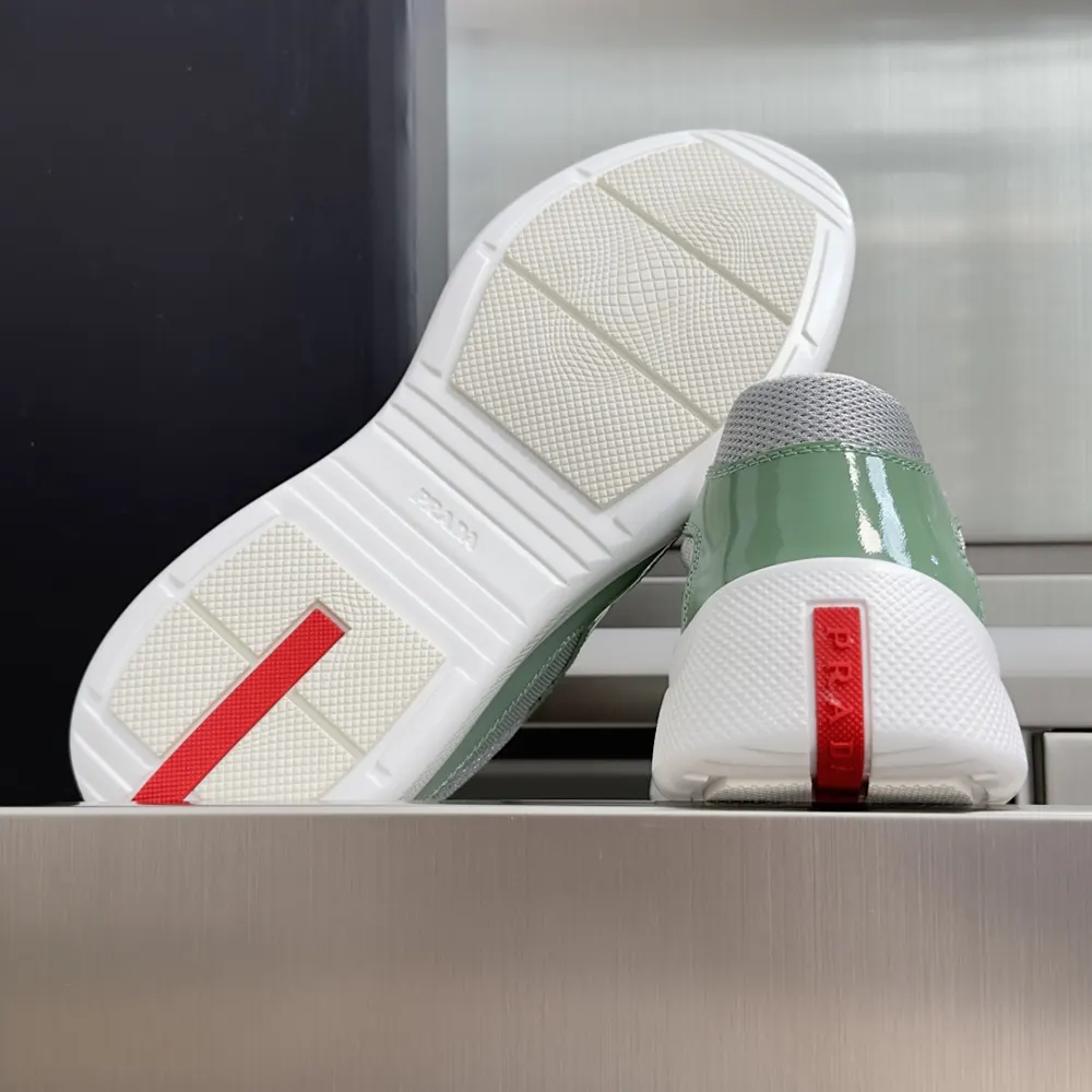 Prada Unisex Patent Leather And Technical Fabric Prada America’S Cup Sneakers-Aqua - image 10