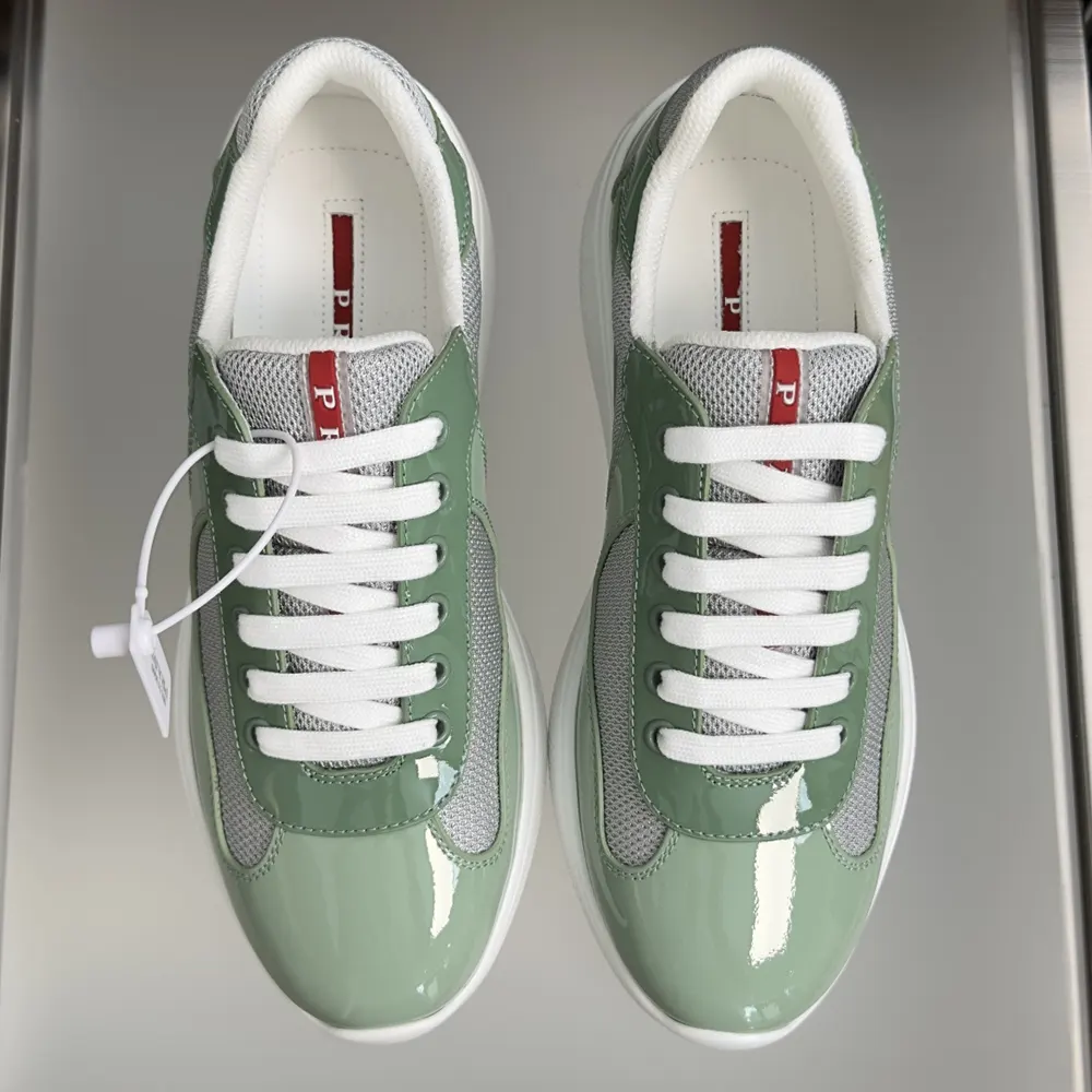 Prada Unisex Patent Leather And Technical Fabric Prada America’S Cup Sneakers-Aqua - image 6