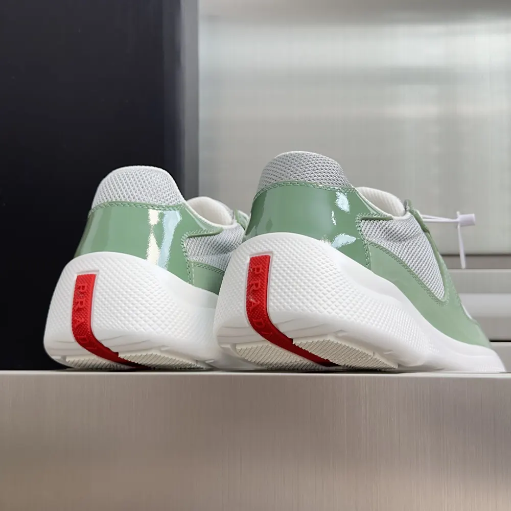 Prada Unisex Patent Leather And Technical Fabric Prada America’S Cup Sneakers-Aqua - image 9
