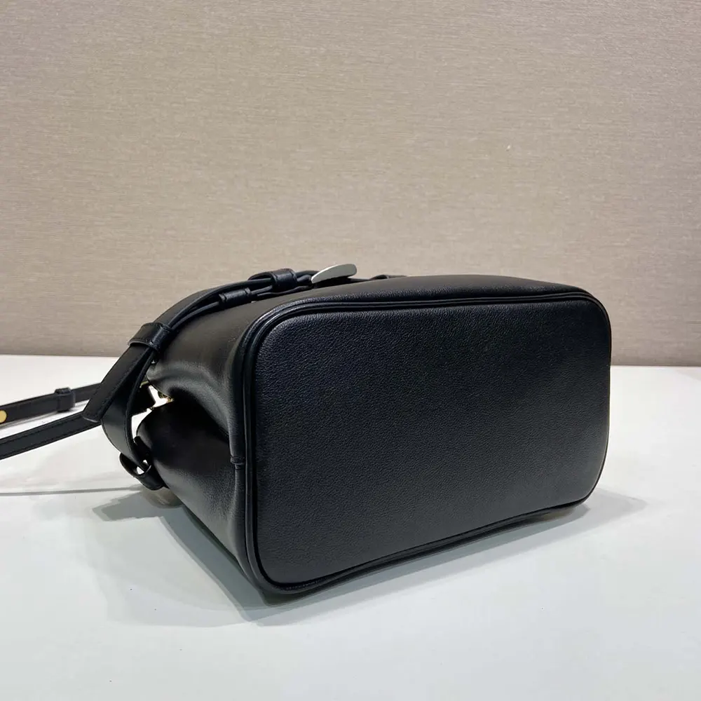 Prada Wome Buckle Small Leather Bag With Belt-Black - image 7