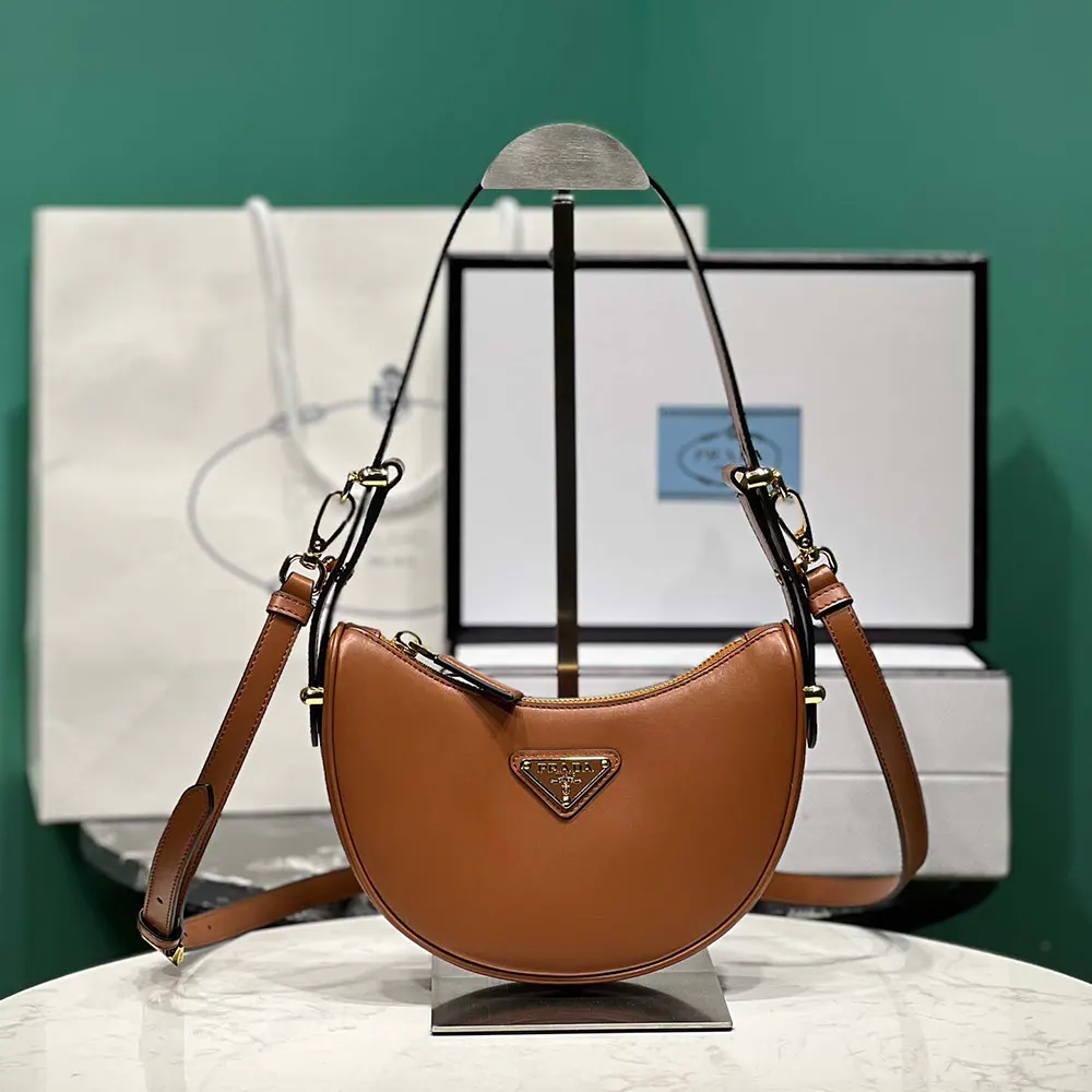 Prada Women Arqué Mini Leather Shoulder Bag - image 11